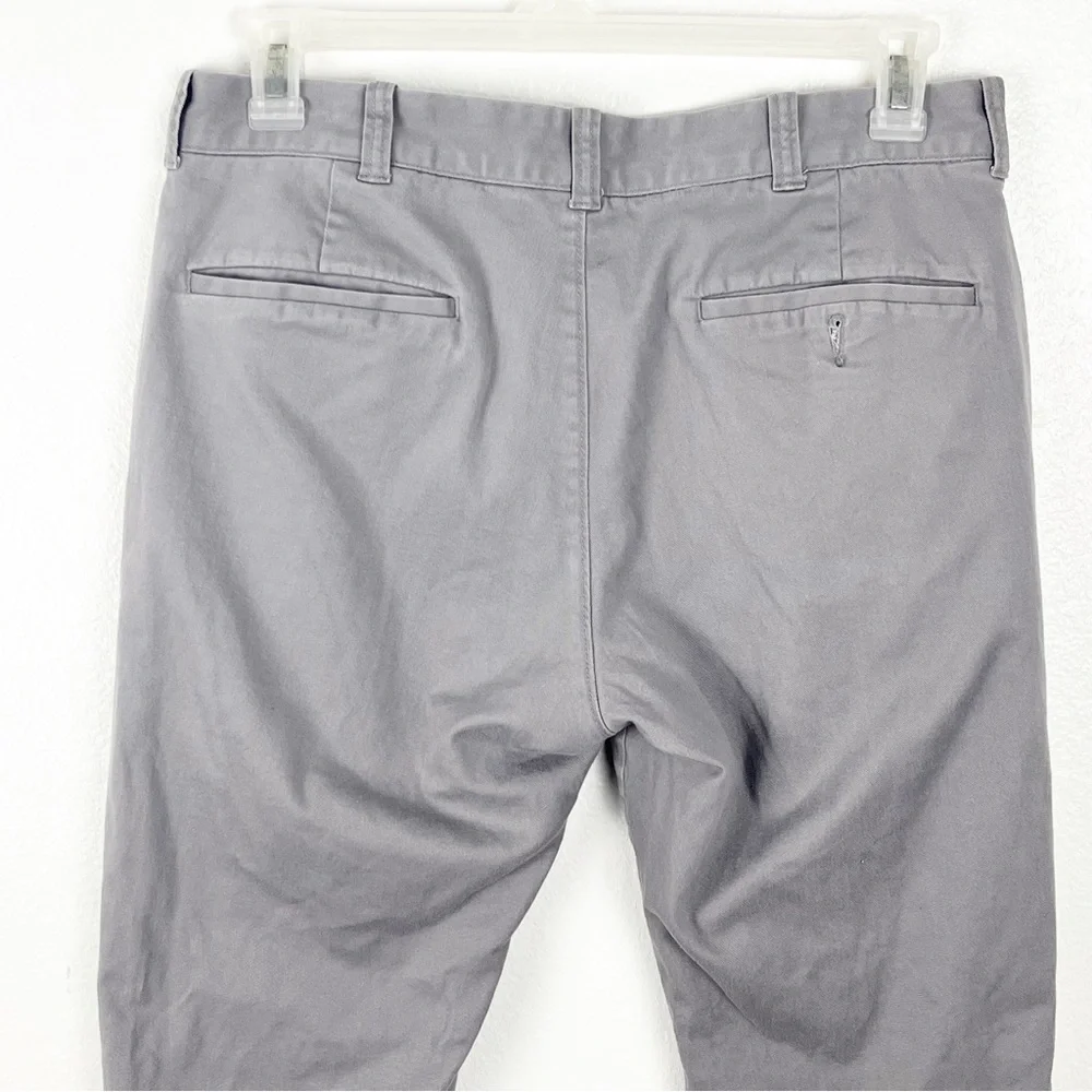 J. CREW Mercantile Flex Light Gray Fleece Lined Pants, Size 33 x 30